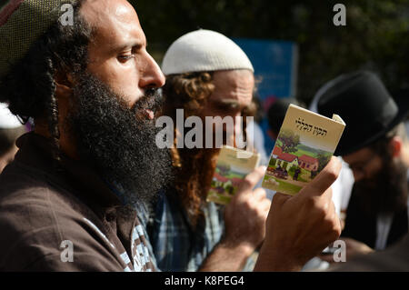 Uman, Ukraine. 20 septembre 2017. Pèlerinage juif pour le lieu de la tombe de l'Rabi Nahman de Bratslav Banque D'Images