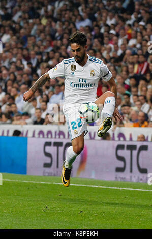 Madrid, Espagne. 20 Sep, 2017. Francisco Roman Alarcon (22) joueur du Real Madrid. La Liga entre le Real Madrid CF vs Betis au Santiago Bernabeu à Madrid, Espagne, le 20 septembre 2017 . Más Información Gtres Crédit : Comuniación sur ligne, S.L./Alamy Live News Banque D'Images