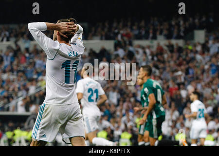 Gareth Bale (11) joueur du Real Madrid. La Liga entre le Real Madrid CF vs Betis au Santiago Bernabeu à Madrid, Espagne, le 20 septembre 2017 . Más Información Gtres Crédit : Comuniación sur ligne, S.L./Alamy Live News Banque D'Images