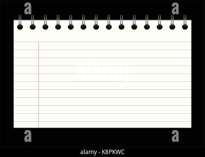 Image de l'école, le bureau vide hors de l'ordinateur portable, remarque. Cartoon illustration isolé sur fond noir. Illustration de Vecteur