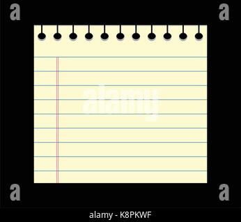 Image de l'école, le bureau vide hors de l'ordinateur portable, remarque. Cartoon illustration isolé sur fond noir. Illustration de Vecteur