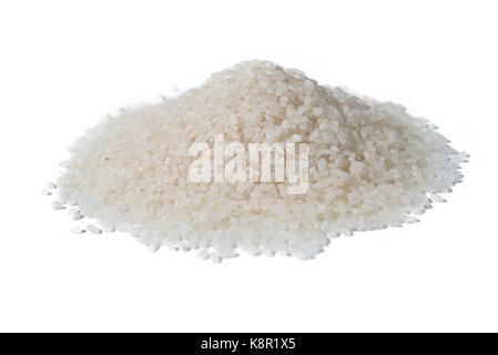 Usine de céréales - riz, usine de céréales, le riz basmati, la nourriture, les semences de riz,fond blanc. les céréales brutes, macro closeup Banque D'Images