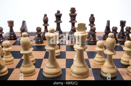 Close up pièces des échecs. Banque D'Images