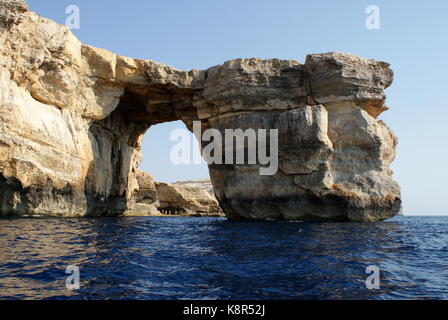 La fenêtre d'Azur, Dwejra bay, San Lawrenz, Gozo, Malte Banque D'Images