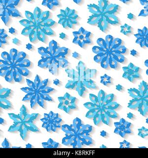 Motif flocon d'hiver sans couture. Illustration de Vecteur