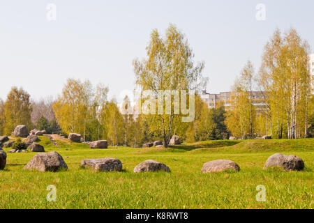 Parc géologique du rocher des pierres à Minsk, Biélorussie Banque D'Images