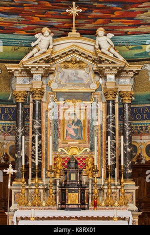 Madonna della Salute - Madonna di San Gregorio (Basilica dei Santi Cosima e Damiano) - Roma Banque D'Images