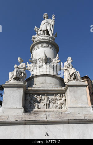 Statue de Christophe Colomb, la Piazza Acquaverde, Gênes, ligurie, italie Banque D'Images