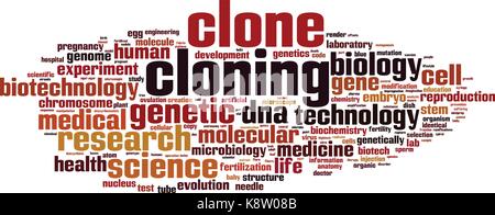 Mot clonage concept cloud. vector illustration Illustration de Vecteur