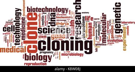 Mot clonage concept cloud. vector illustration Illustration de Vecteur