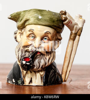 Vintage Character Toby Jug avec le visage d'un artiste Banque D'Images