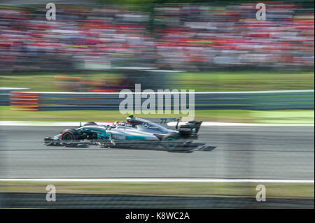 Mercedes F1 Valtteri Bottas pilote au grand prix d'Italie, Monza, Italie Banque D'Images