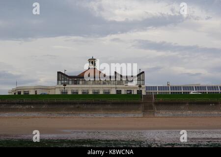 La plage d''Aberdeen Bal, Promenade. Nord-est de l'Écosse, au Royaume-Uni. Septembre 2017. Banque D'Images