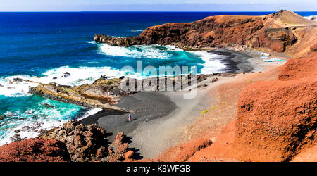 L'île de Lanzarote impressionnant,vue panoramique,Espagne. Banque D'Images