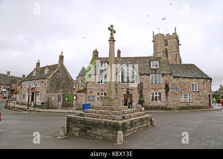 La Croix du marché, la place, Corfe, à l'île de Purbeck, Dorset, Angleterre, Grande-Bretagne, Royaume-Uni, UK, Europe Banque D'Images