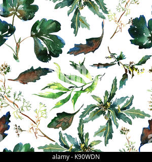 Feuilles de lierre ornament Banque D'Images