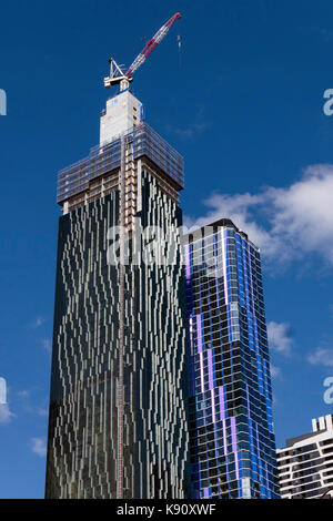 La construction de grande hauteur du centre-ville de Melbourne Australie victoria Banque D'Images