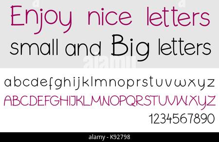 Grandes et petites lettres alphabet Illustration de Vecteur