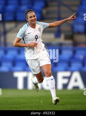 L'angleterre jodie taylor célèbre marquant ainsi son deuxième côté but du jeu Banque D'Images