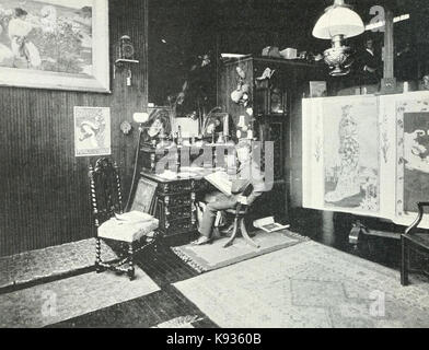 Louis Rhead dans son studio Banque D'Images