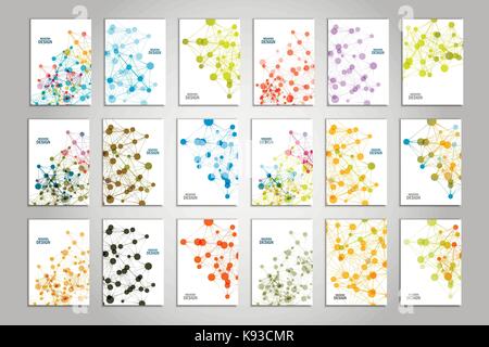 Vector abstract structure moléculaire. couvrir modèle de conception Illustration de Vecteur