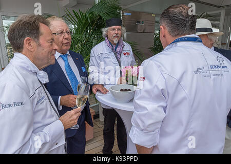 Étoiles Michelin chef allemand Dieter Müller, lors du festival de l'alimentation à bord du navire de croisière Europa, Anvers Banque D'Images