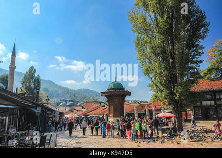 Il y avait des centaines d'sebiljs (en forme de kiosque de fontaines publiques) à Sarajevo, mais aujourd'hui, le dernier est trouvé sur place Baščaršija, où il servir Banque D'Images