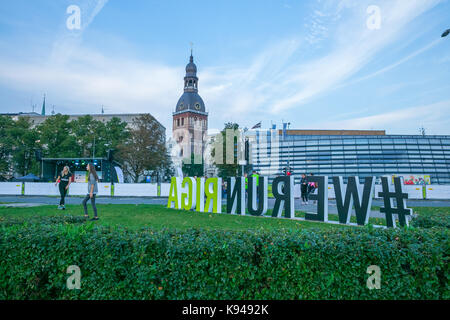 La Lettonie, Riga, vieux centre-ville, des peuples et de l'architecture, riga nous à une course. 2017 Banque D'Images