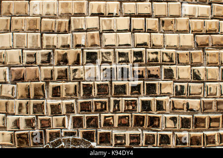 Arrière-plan de la mosaïque d'or, la texture with copy space Banque D'Images