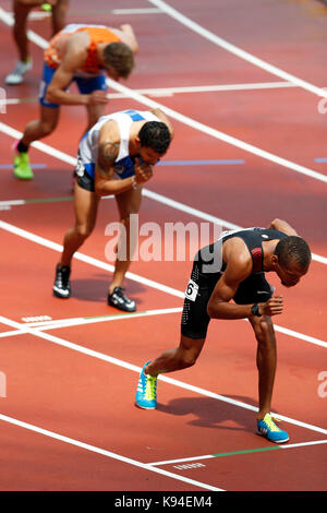 Brandon MCBRIDE (Canada) qui se font concurrence dans la chaleur du 800 m hommes 2 au 2017, championnats du monde IAAF, Queen Elizabeth Olympic Park, Stratford, London, UK. Banque D'Images