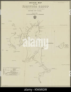 Groupe Kiriwina (îles Trobriand) carte 1891 nla.obj 2319090851 Banque D'Images