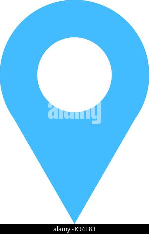 Recherche rapide et facile recolorable forme du cercle isolé de l'arrière-plan. planisphère de emplacement web icône pin cartographie internet bouton. vector illustration Illustration de Vecteur