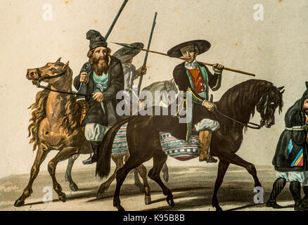 Peinture de l'ancienne 'voyage en Sardaigne' par la Marmora 1826 militants - en service Banque D'Images