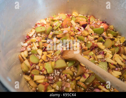 Méthode de chutney Rhubarbe Banque D'Images