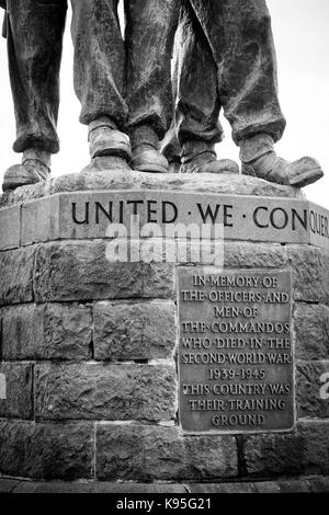 Le Mémorial Commando - une catégorie d'un monument inscrit à la British Commandos perdus dans la seconde guerre mondiale, Spean Bridge, Ecosse Banque D'Images