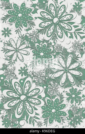 Suite nuptiale invitation capot est de couleur vert menthe, 2d, avec deux textures différentes partageant une conception incurvée avec doublure de cercles. verigated un lignes edge Banque D'Images