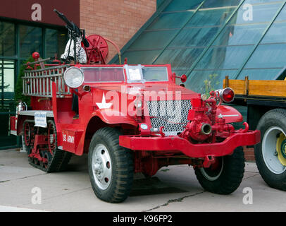 1941 White moitié suivi d'atterrissage non améliorée Crash Truck construit pour US Army in World War II Banque D'Images