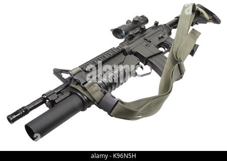 Carabine m4 équipés de lance-grenades M203 Banque D'Images