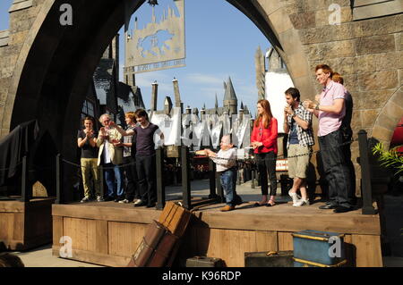 Cast de harry potter, le monde magique de Harry Potter, Universal Studios Florida, USA Banque D'Images