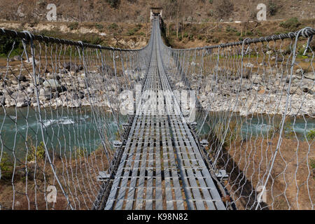 Pont tournant de Pokhara, Népal Banque D'Images