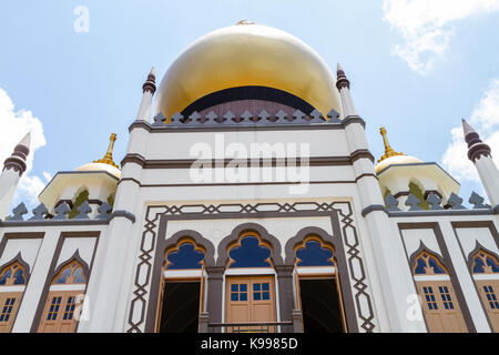 Singapour - septembre 7, 2017 : la mosquée Sultan masjid dans Kampong Glam est un monument national à Singapour avec une longue histoire qui remonte à 1824. Banque D'Images