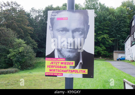 Christian Lindner, fdp affiche de campagne pré-électorale Banque D'Images