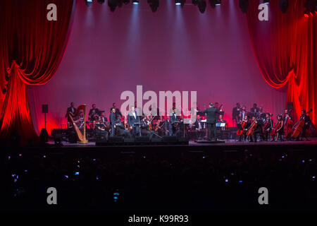 21 septembre 2017 - Sao Paulo, Brésil - concert du groupe musical italien il Volo à São Paulo ce jeudi 21. Le groupe est retourné au Brésil pour une tournée en hommage aux trois Tenors. (Image de crédit: © Paulo Lopes via ZUMA Wire) Banque D'Images