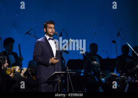 21 septembre 2017 - Sao Paulo, Brésil - concert du groupe musical italien il Volo à São Paulo ce jeudi 21. Le groupe est retourné au Brésil pour une tournée en hommage aux trois Tenors. (Image de crédit: © Paulo Lopes via ZUMA Wire) Banque D'Images