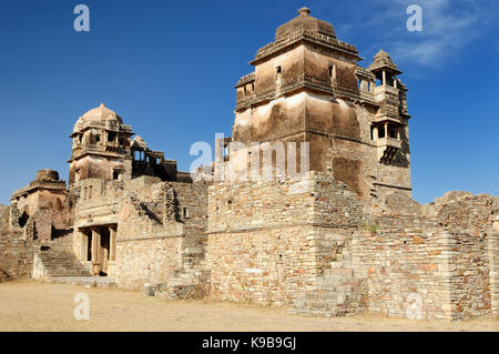 Fort beautifoul chittor est le plus grand fort de l'Inde et l'Asie en jagmandir, shyam, art, l'éducation, l'important, l'Inde. ruines de Rana Kumbha palace Banque D'Images