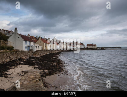 Cottages at West Shore Pittenweem Fife sur à la mer Banque D'Images