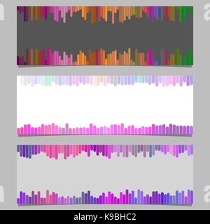 Résumé arrière-plan coloré set - conception graphique de vecteur horizontal de rayures verticales arrondies Illustration de Vecteur