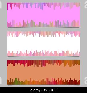 Arrière-plan de couleur set - conception graphique de vecteur horizontal à partir de bandes verticales Illustration de Vecteur