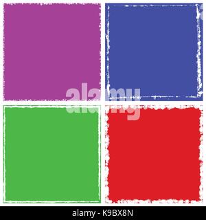 Jeu de cadres de couleur Illustration de Vecteur