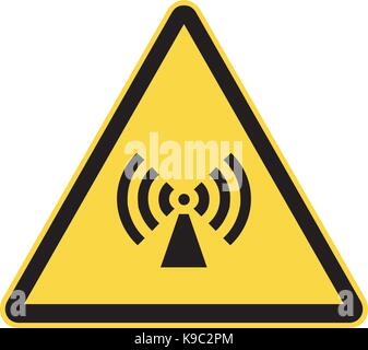 Panneau d'avertissement non ionisantes Illustration de Vecteur